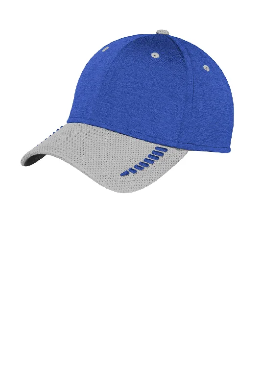 New Era Mens Stretch Fit Hat - Heather Royal Blue/Grey