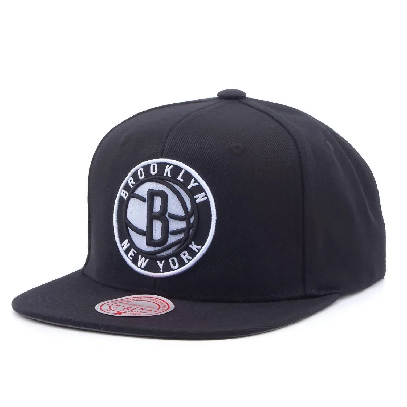 Men's Nba Brooklyn Nets Core Basic Snapback Cap In Black