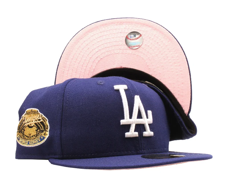 New Era 59Fifty MLB LA Dodgers 1963 World Series Fitted W/ Pink Bottom