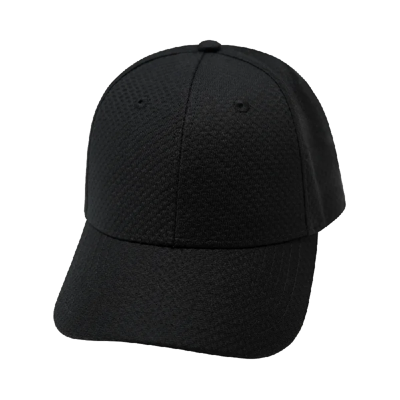 Blank - 6 Panel - AirMesh - Athletic Fit - Black (Unisex)