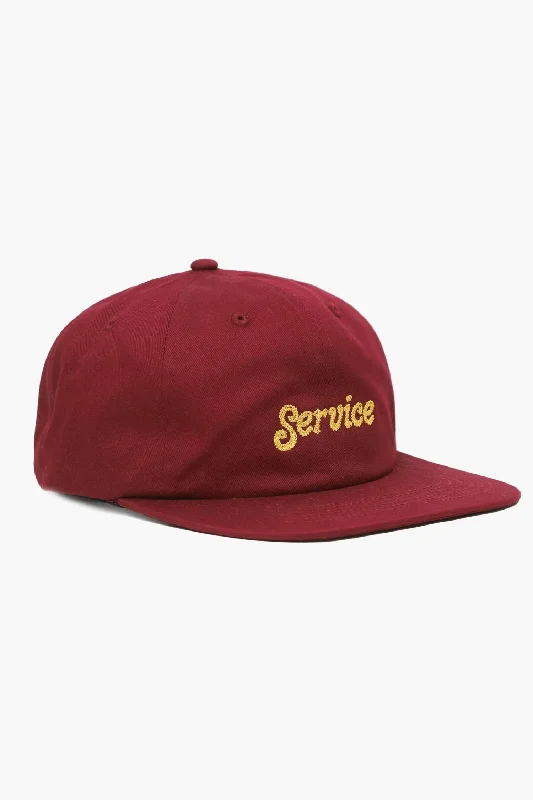 Chainstitch Cap In Burgundy