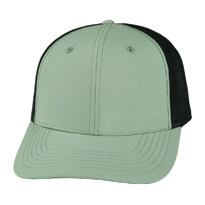 Blank - 6 Panel - Sage Green / Black (Unisex)