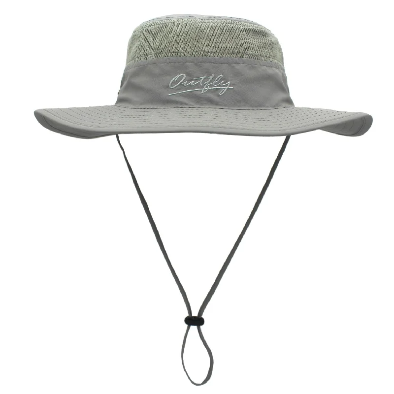 Summer Boonie Bucket Hats For men's Fisherman Widthwise Brim Sunhat Fishing Breathable Mesh Quick-drying Fabric Big hat